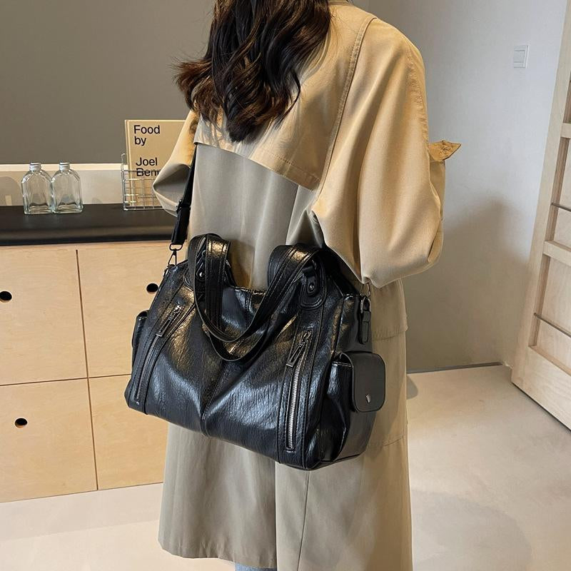 AS6616 Popular Tote Bag, High-End Sense, Large-Capacity Bag, Messenger Women'S Versatile Autumn and Winter, One Shoulder, Hand-Held Underarm Commuting