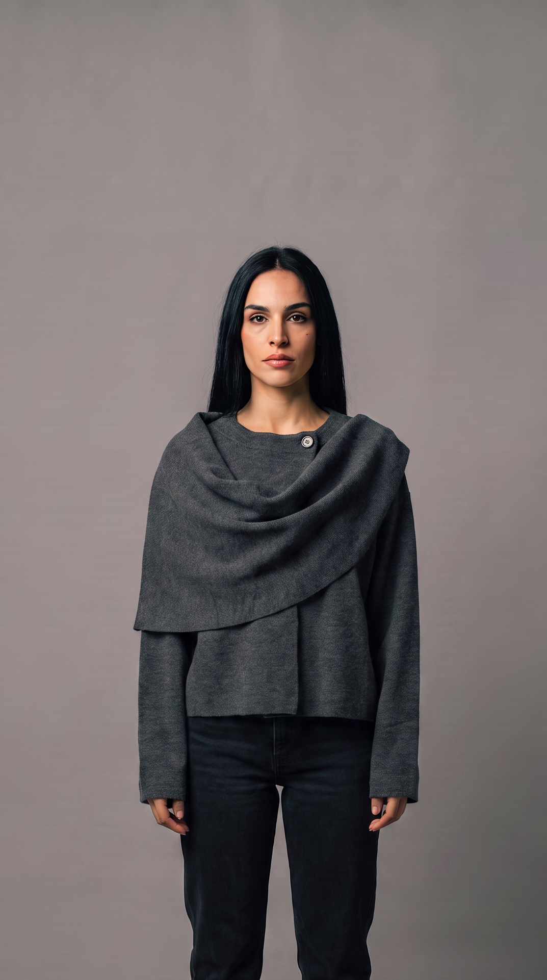Sara - Chaqueta con cuello bufanda