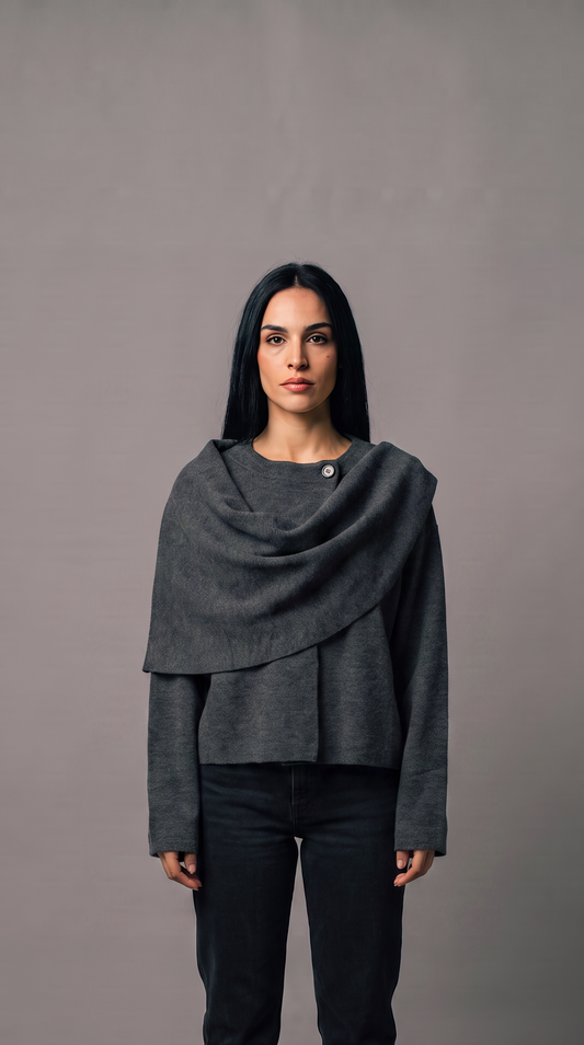 Sara - Chaqueta con cuello bufanda