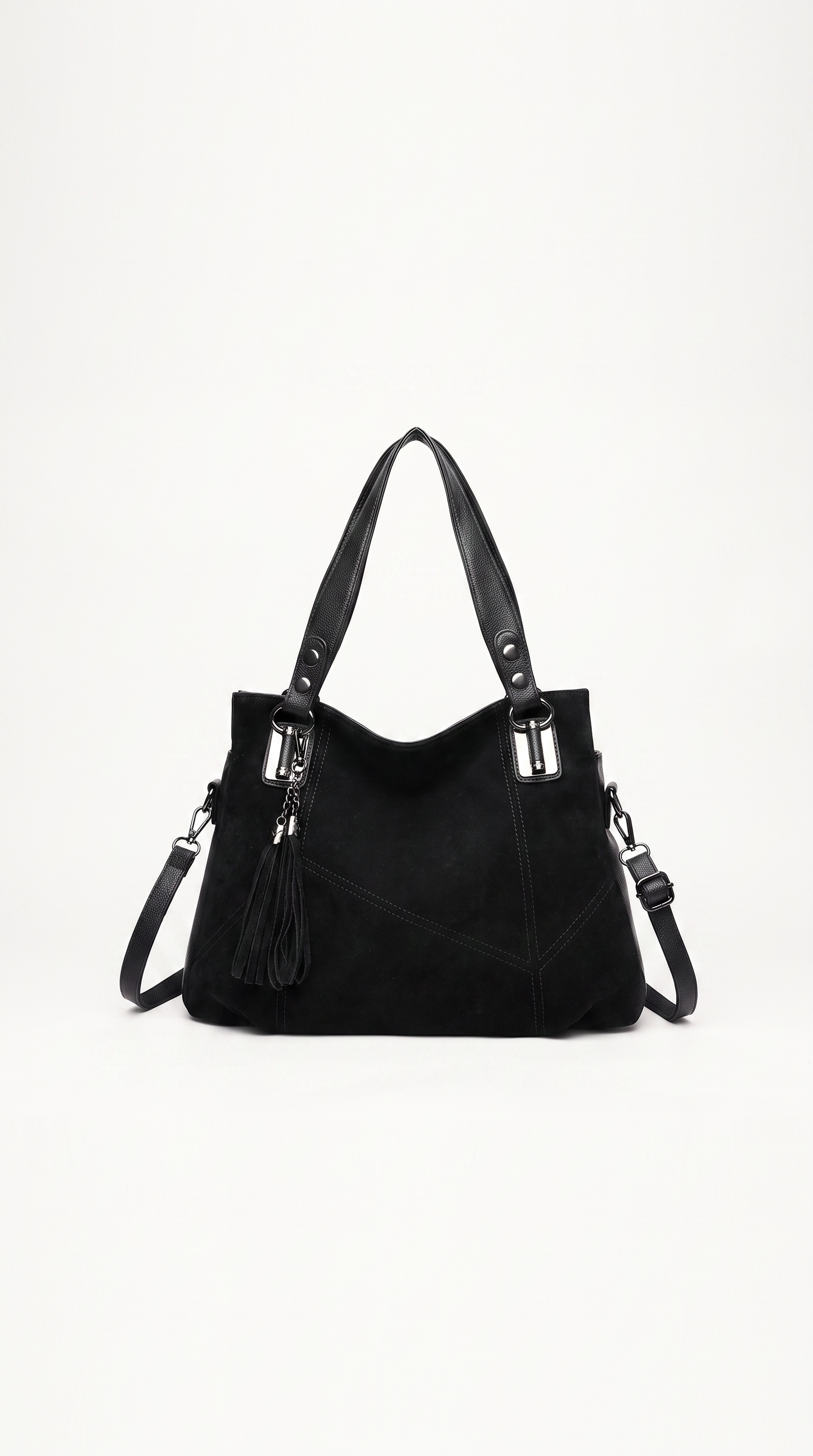 Bolso de mano de ante suave