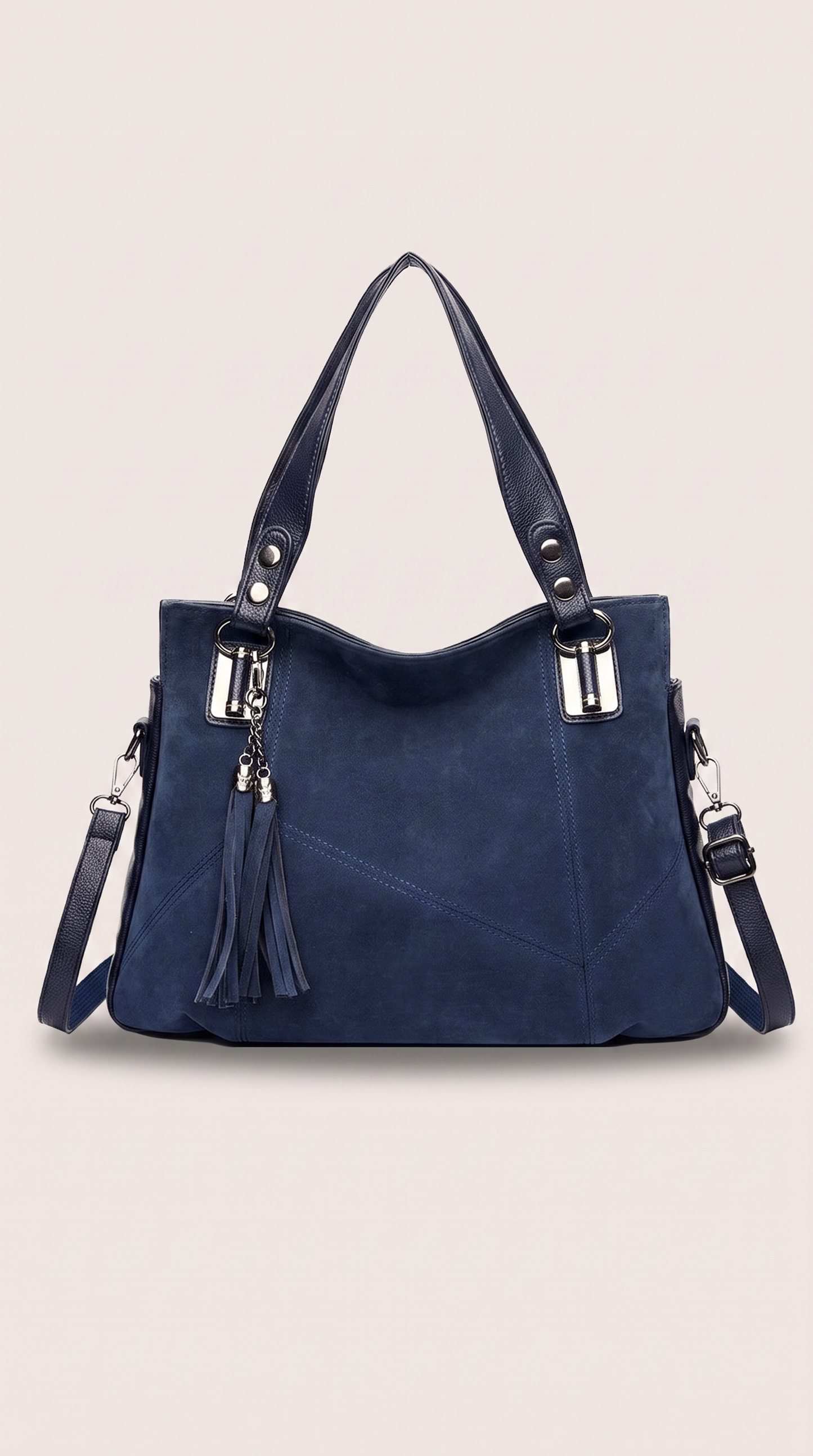 Bolso de mano de ante suave