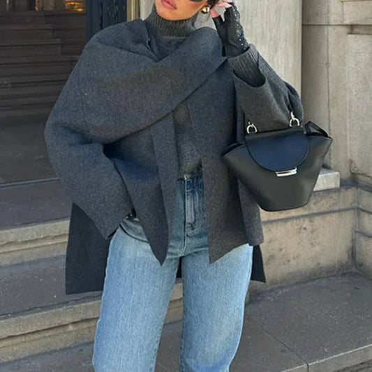 Sara - Chaqueta con cuello bufanda