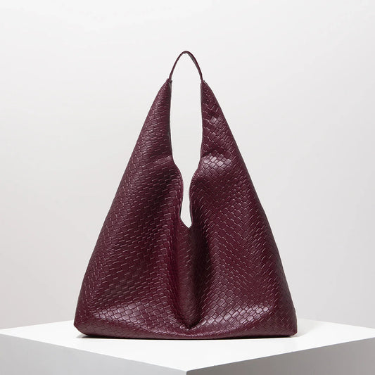 Bolso tejido de cuero