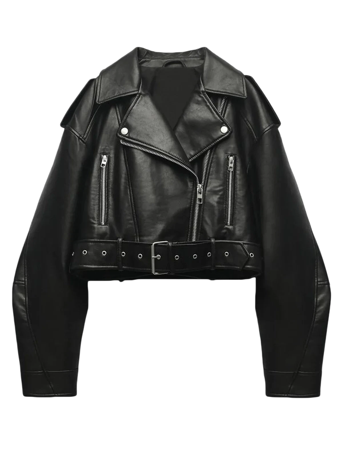 Naye - Chaqueta de mujer de piel sintética PU