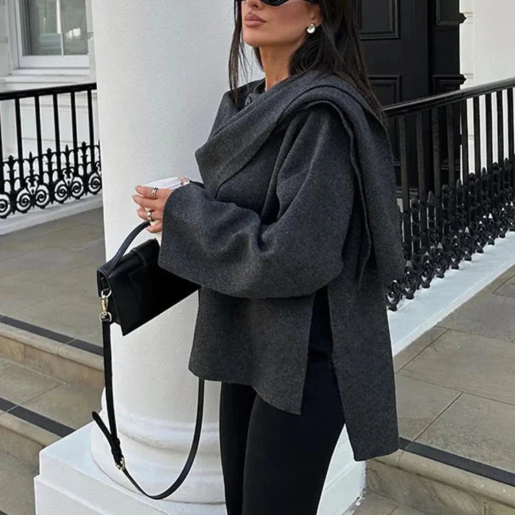 Sara - Chaqueta con cuello bufanda