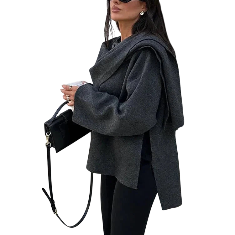Sara - Chaqueta con cuello bufanda