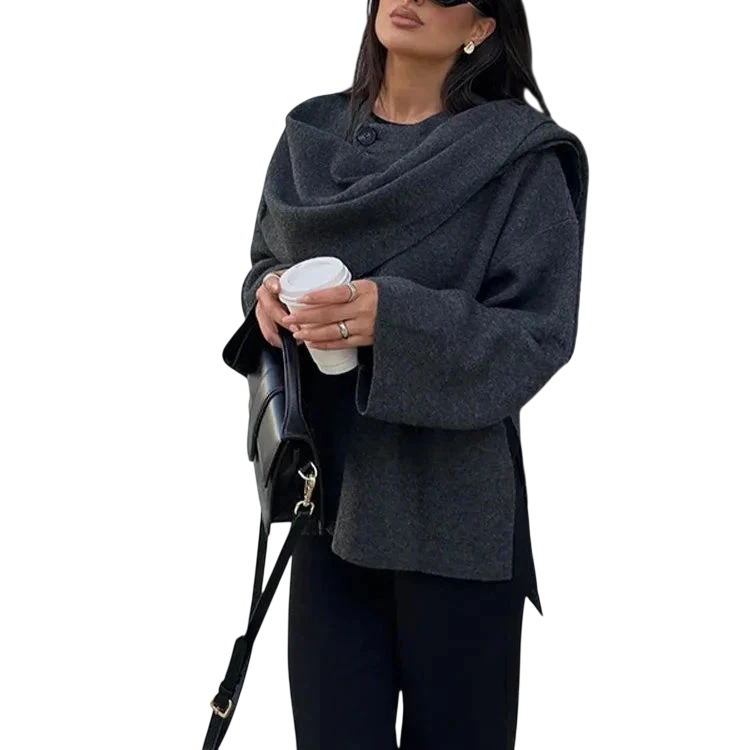 Sara - Chaqueta con cuello bufanda