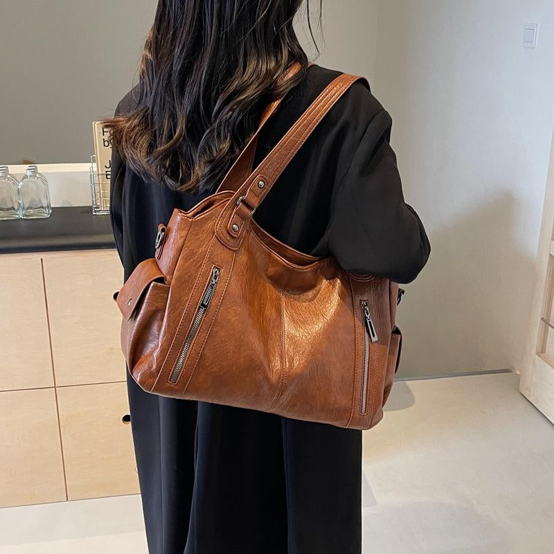 AS6616 Popular Tote Bag, High-End Sense, Large-Capacity Bag, Messenger Women'S Versatile Autumn and Winter, One Shoulder, Hand-Held Underarm Commuting